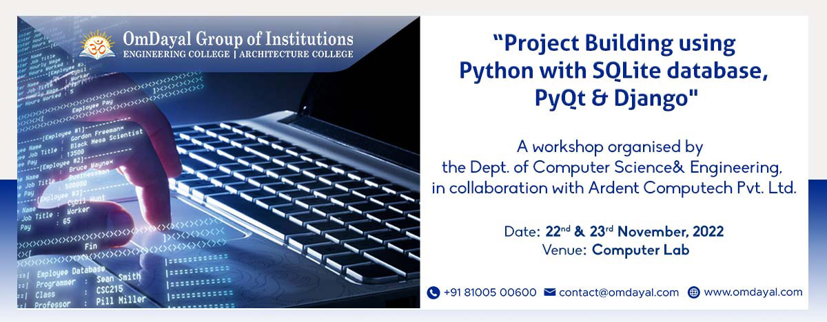 Project Building Using Python With Sqlite Database Pyqt Django Omdayal Group Of Institutions